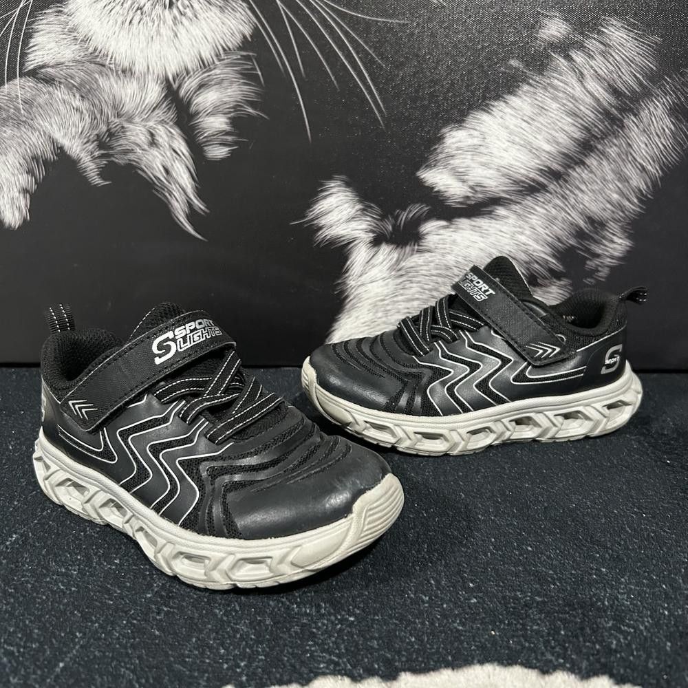 S Sport by Skechers Toddler Jarrod Sneaker Shoes Boys 10 Black Leather Cushioned